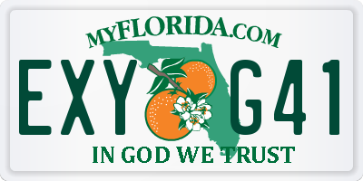 FL license plate EXYG41