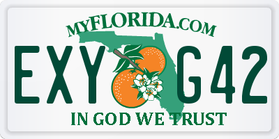 FL license plate EXYG42