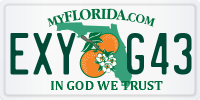 FL license plate EXYG43