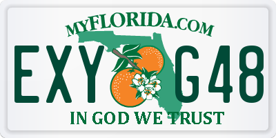 FL license plate EXYG48