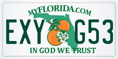 FL license plate EXYG53