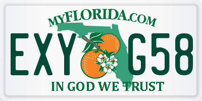FL license plate EXYG58