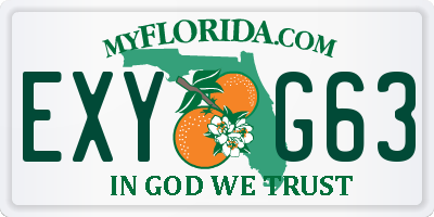 FL license plate EXYG63