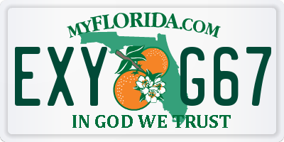 FL license plate EXYG67