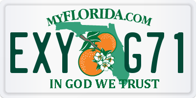 FL license plate EXYG71