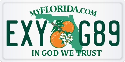 FL license plate EXYG89