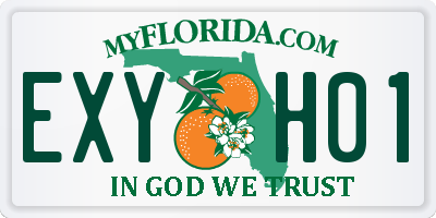 FL license plate EXYH01