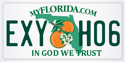 FL license plate EXYH06