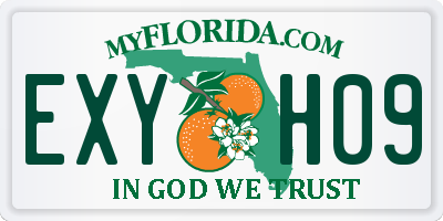 FL license plate EXYH09