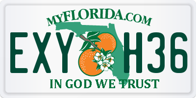 FL license plate EXYH36