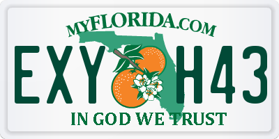 FL license plate EXYH43