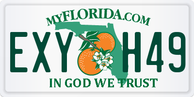 FL license plate EXYH49