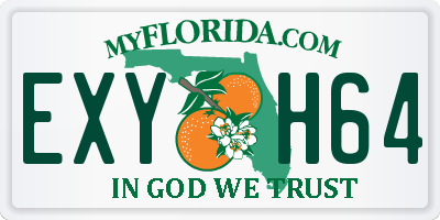 FL license plate EXYH64