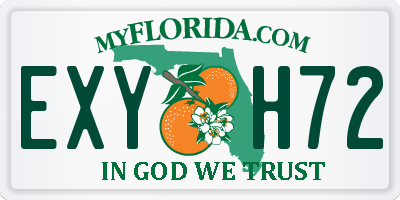 FL license plate EXYH72