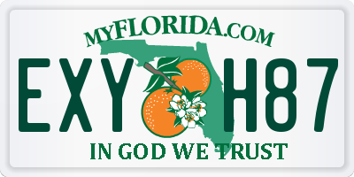 FL license plate EXYH87