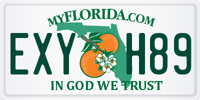 FL license plate EXYH89