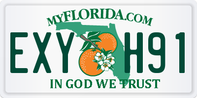 FL license plate EXYH91