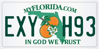 FL license plate EXYH93