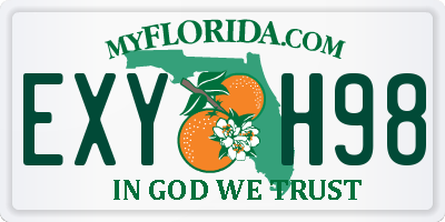 FL license plate EXYH98