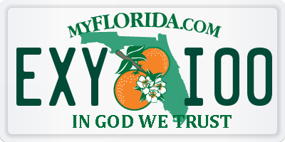 FL license plate EXYI00