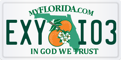 FL license plate EXYI03
