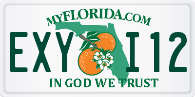 FL license plate EXYI12