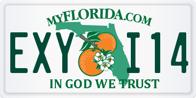 FL license plate EXYI14