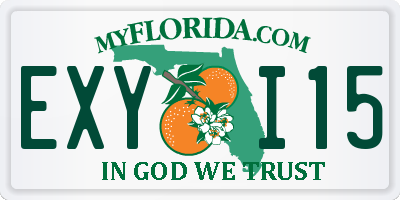 FL license plate EXYI15
