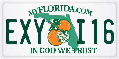 FL license plate EXYI16
