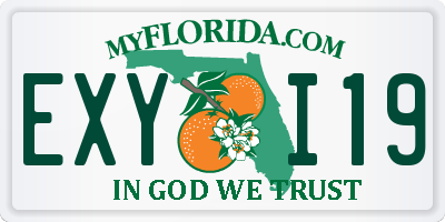 FL license plate EXYI19