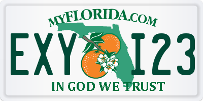 FL license plate EXYI23