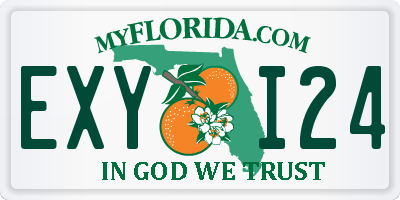 FL license plate EXYI24