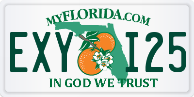 FL license plate EXYI25