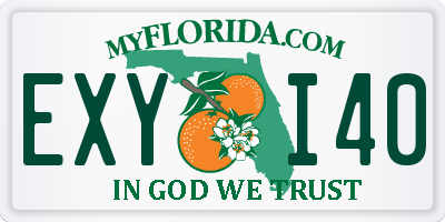 FL license plate EXYI40