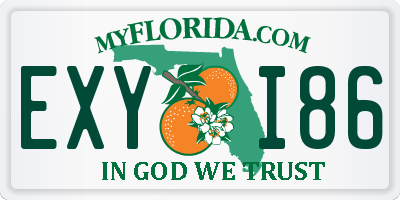 FL license plate EXYI86