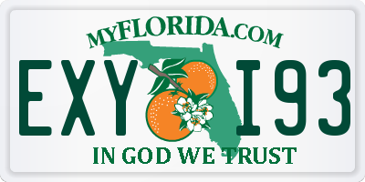 FL license plate EXYI93