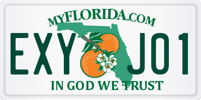 FL license plate EXYJ01