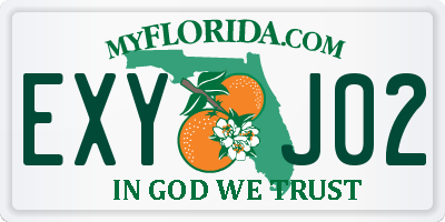 FL license plate EXYJ02