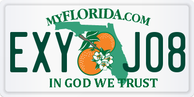 FL license plate EXYJ08
