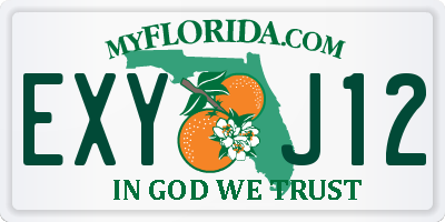 FL license plate EXYJ12