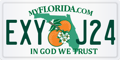 FL license plate EXYJ24