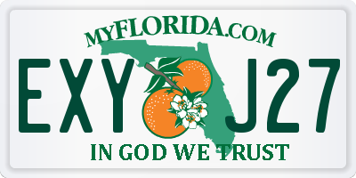 FL license plate EXYJ27
