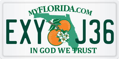 FL license plate EXYJ36