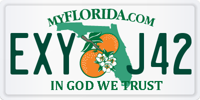 FL license plate EXYJ42