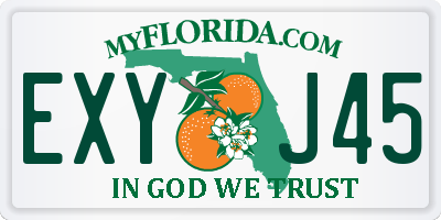 FL license plate EXYJ45