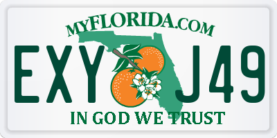 FL license plate EXYJ49