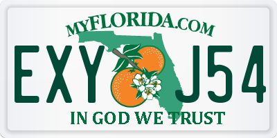 FL license plate EXYJ54