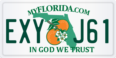FL license plate EXYJ61