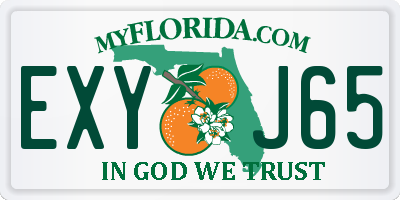 FL license plate EXYJ65