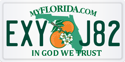 FL license plate EXYJ82